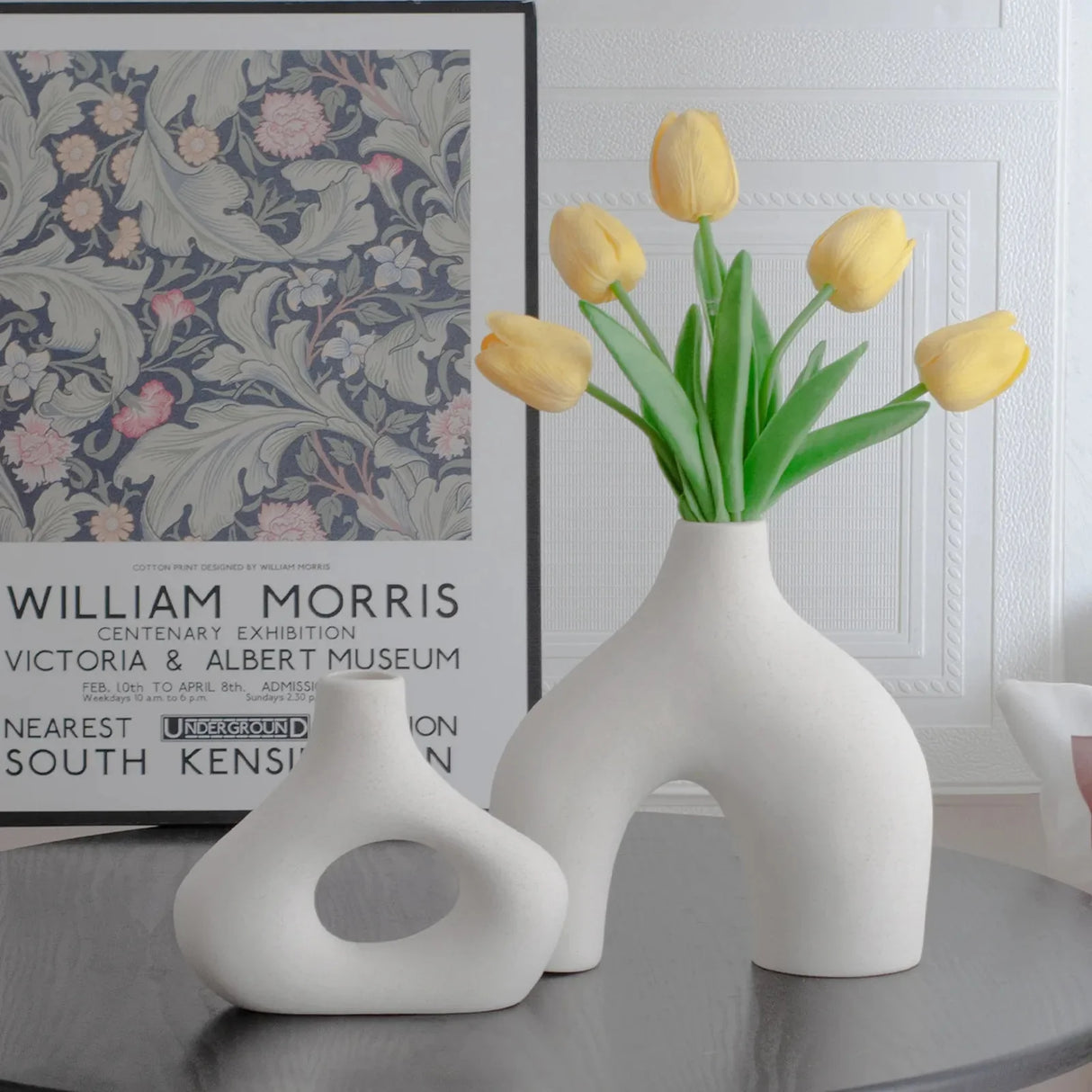 Irregular Minimalist Ceramic Vase Set for Modern Decor