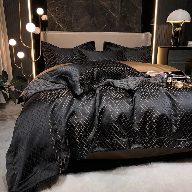 Noir Jasmine Black Pillowcase (Set of 2)