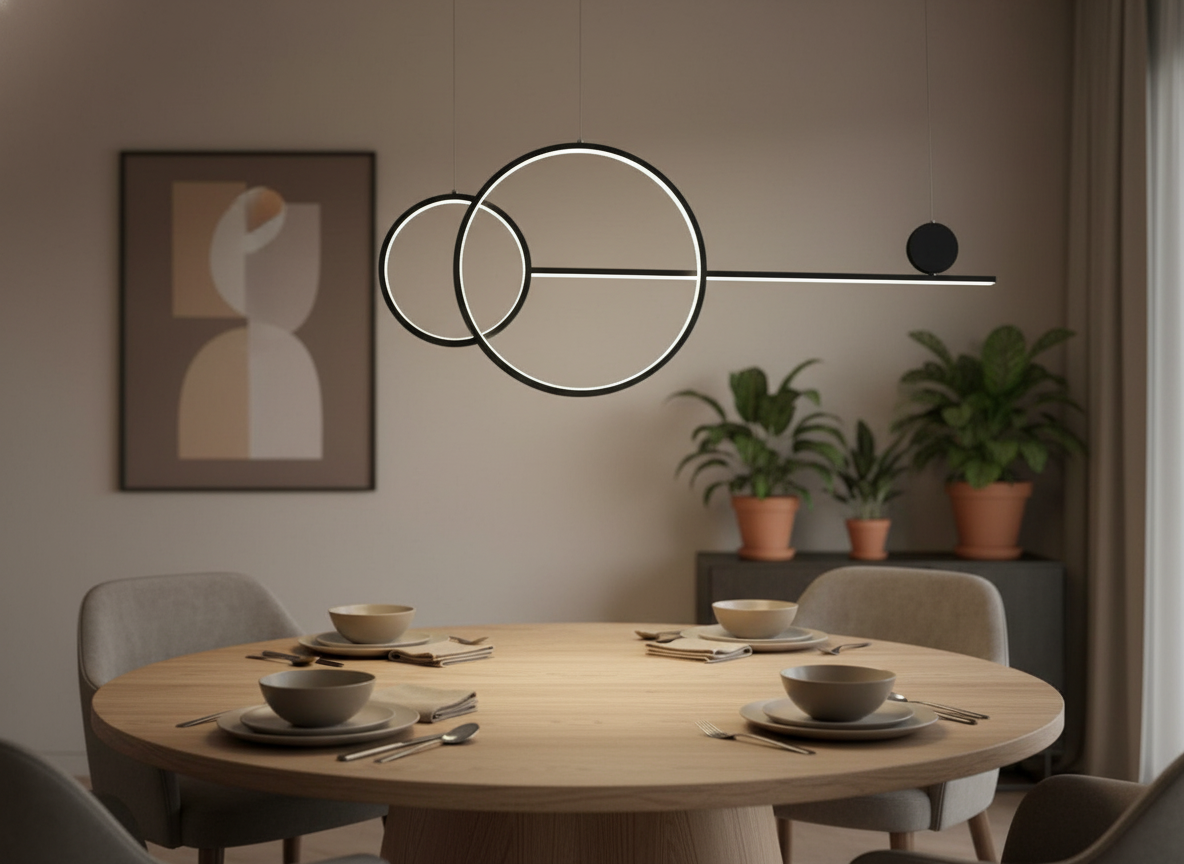 Key Chandelier - Minimalist LED Pendant Light for Dining Rooms, Bars & Restaurants