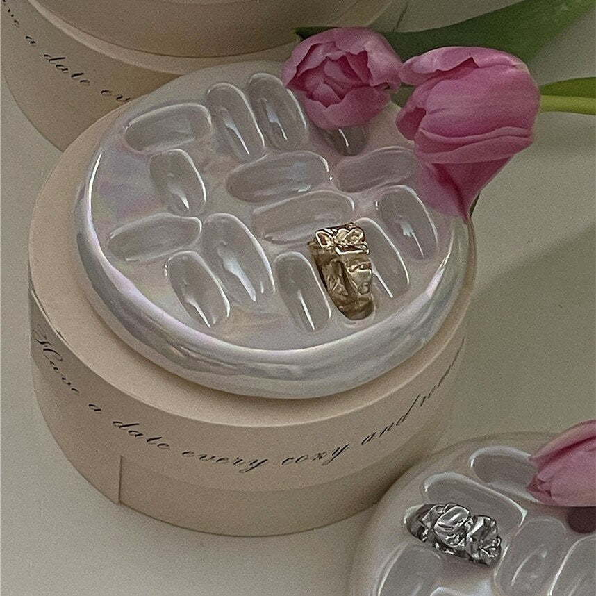 Handmade Ceramic Decorative Mini Ring Holder Tray