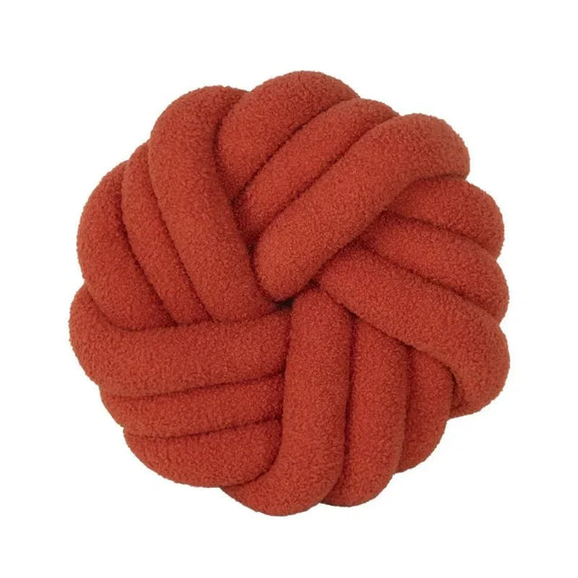 Lamb's Wool Knotted Throw Cushion - Cozy Hand Woven Design