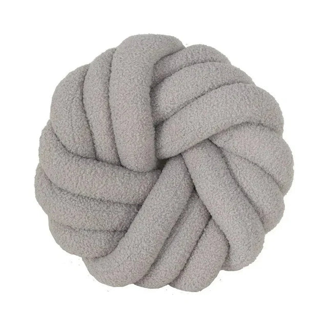Lamb's Wool Knotted Throw Cushion - Cozy Hand Woven Design