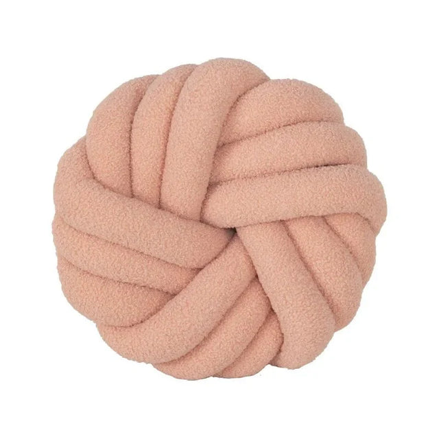 Lamb's Wool Knotted Throw Cushion - Cozy Hand Woven Design