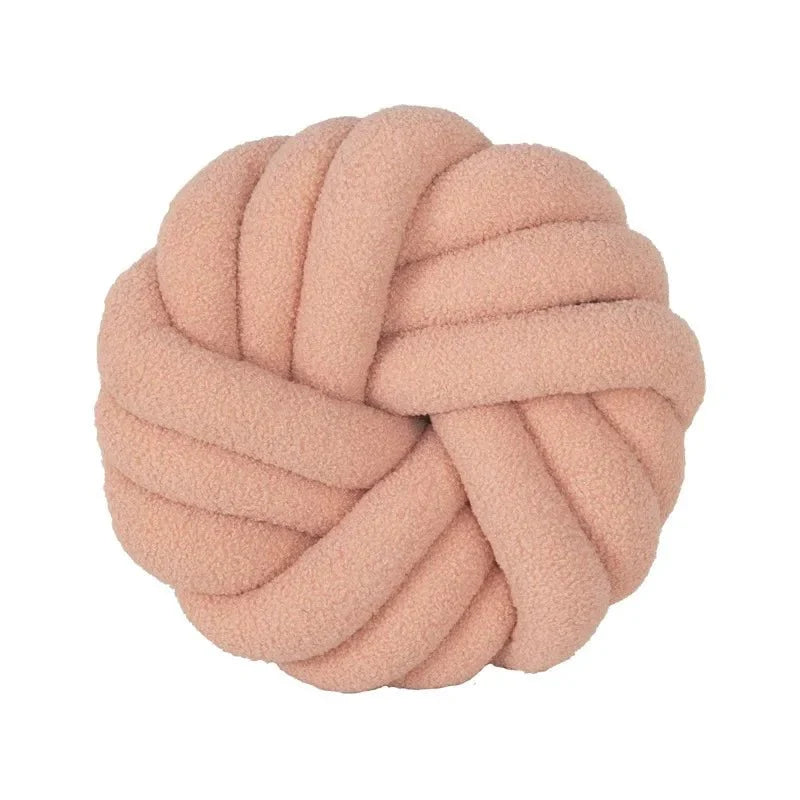 Lamb's Wool Knotted Throw Cushion - Cozy Hand Woven Design