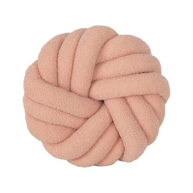 Lamb's Wool Knotted Throw Cushion - Cozy Hand Woven Design