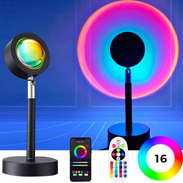 Sunset Lamp With 16 Colours Remote Control LED Light