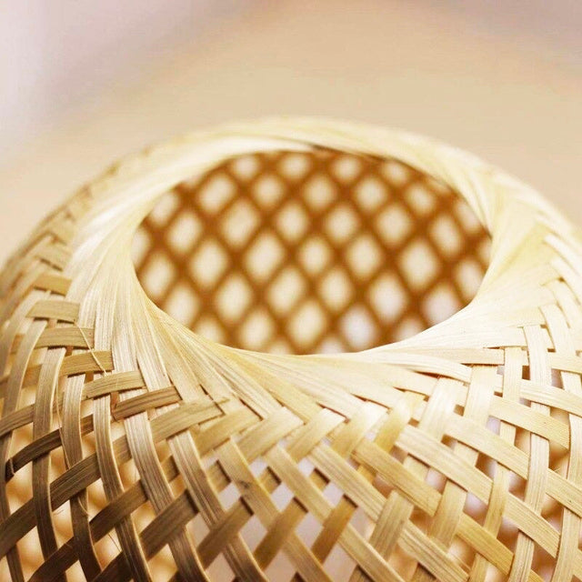 Bamboo Ball Bedside Lamp - Natural Woven Design Light