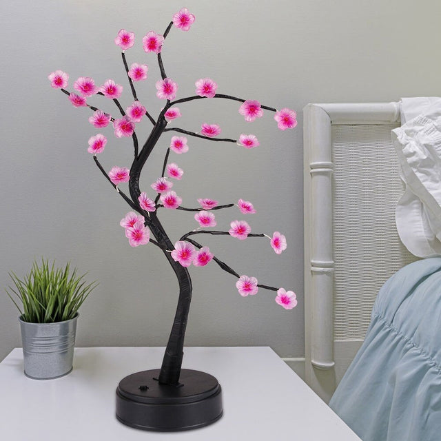 Flowery Bonzai Bedside Lamp - USB Rechargeable Fantasy Decor