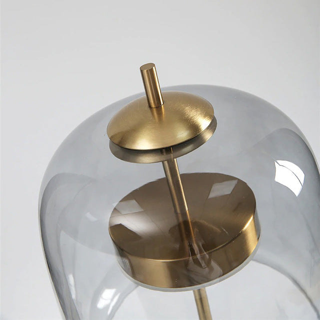 Design Bedside Lamp With Glass Shade - Modern Gold Style