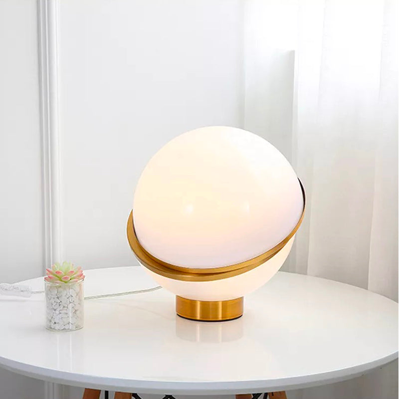 Golden Ball Design Bedside Lamp with USB Rechargeable Feature