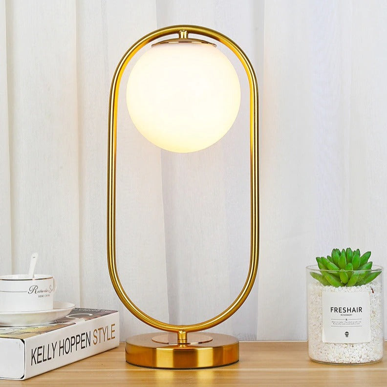 Design Moon Ball Bedside Lamp - Chic Glass Glow Light