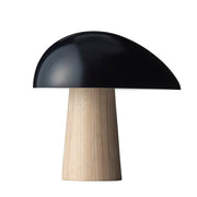 Design Mushroom Bedside Lamp in Wood and Resin Style