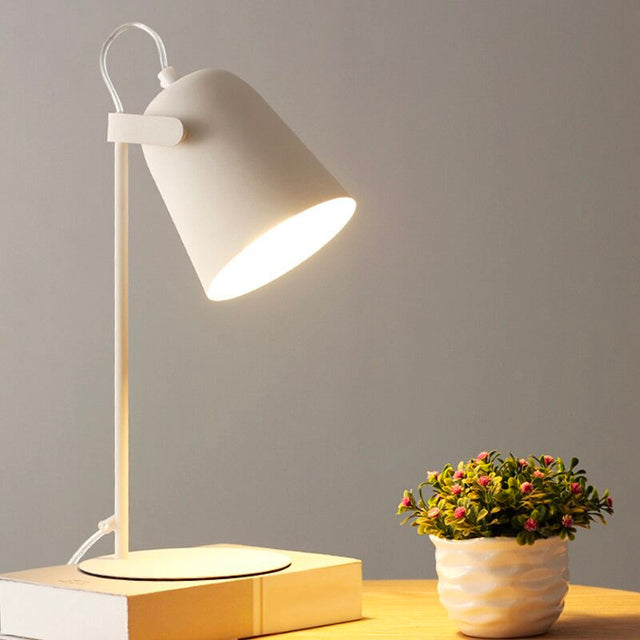 Colorful Design Bedside Lamp with Modern Metal Shade