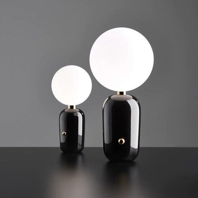 Design Ball-Shaped Bedside Lamp in Chic Glass Style