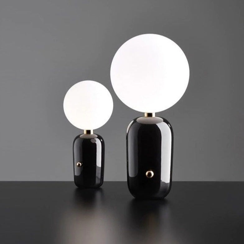 Design Ball-Shaped Bedside Lamp in Chic Glass Style