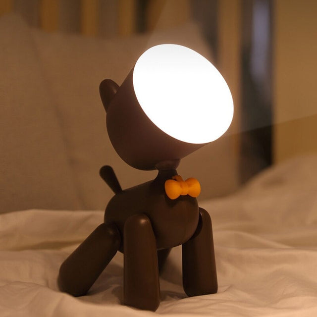 Cordless Dog Bedside Lamp - Cute Animal Night Light