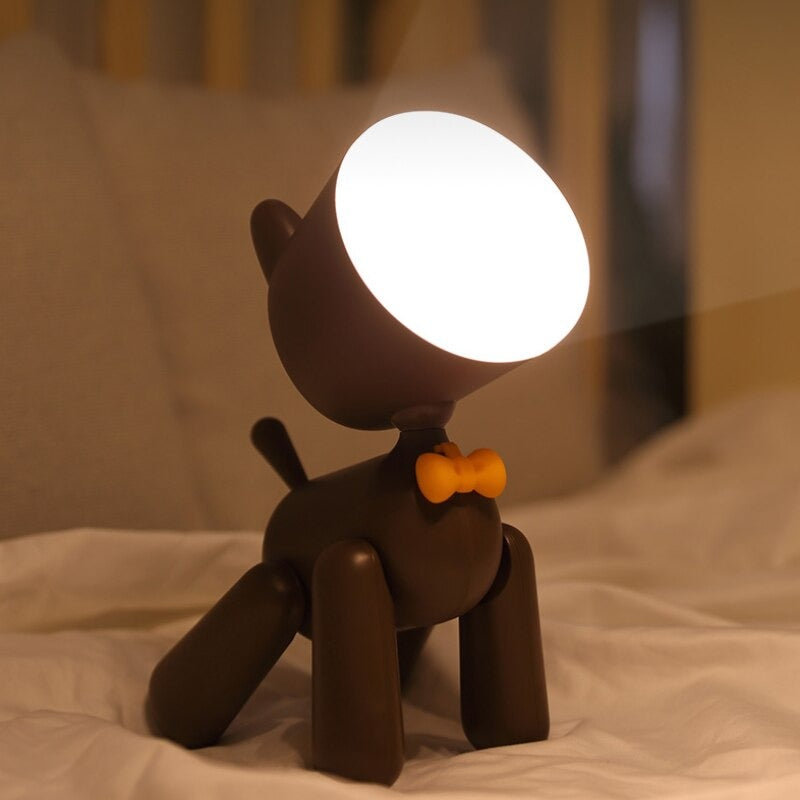 Cordless Dog Bedside Lamp - Cute Animal Night Light