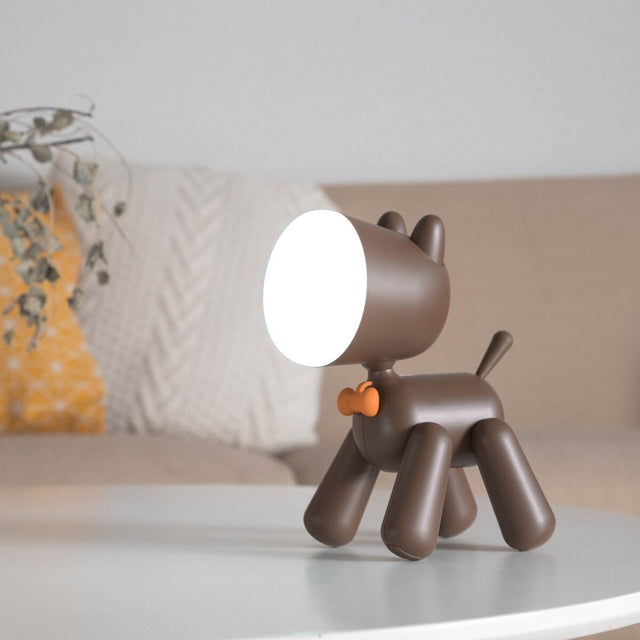 Cordless Dog Bedside Lamp - Cute Animal Night Light