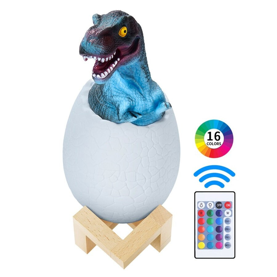 Dinosaur Bedside Lamp for Children with 16 Color Options