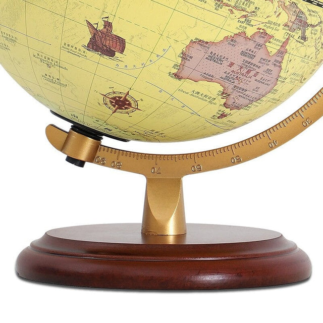 Globe Retro Design Bedside Lamp with USB Rechargeable Feature