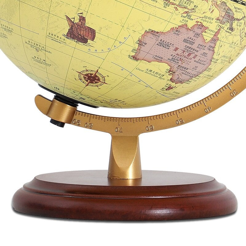 Globe Retro Design Bedside Lamp with USB Rechargeable Feature