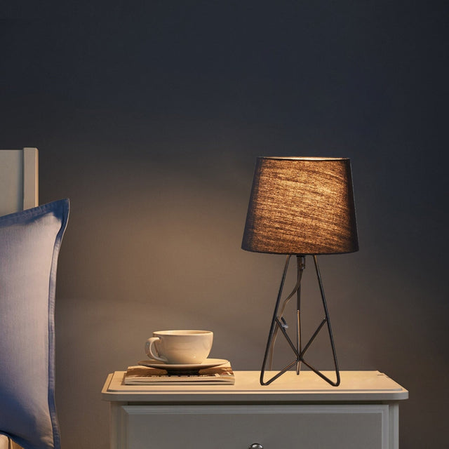 Industrial Bedside Lamp with Colorful Beads and Soft Light