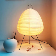 Akari Japanese Bedside Lamp with Paper Shade, Zen Style