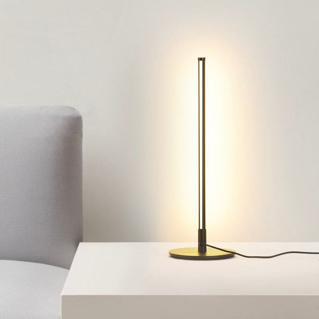 LED Black Bedside Lamp with Chic Glass Design and Soothing Glow