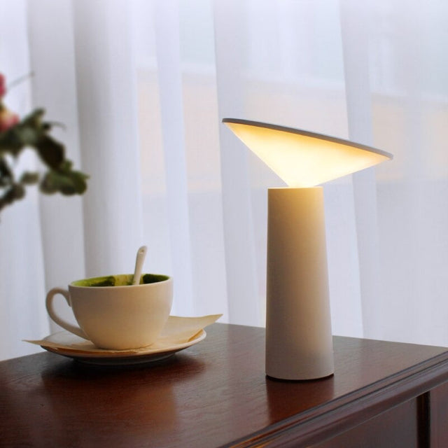 Rechargeable LED Bedside Lamp - Elegant Book Style Design