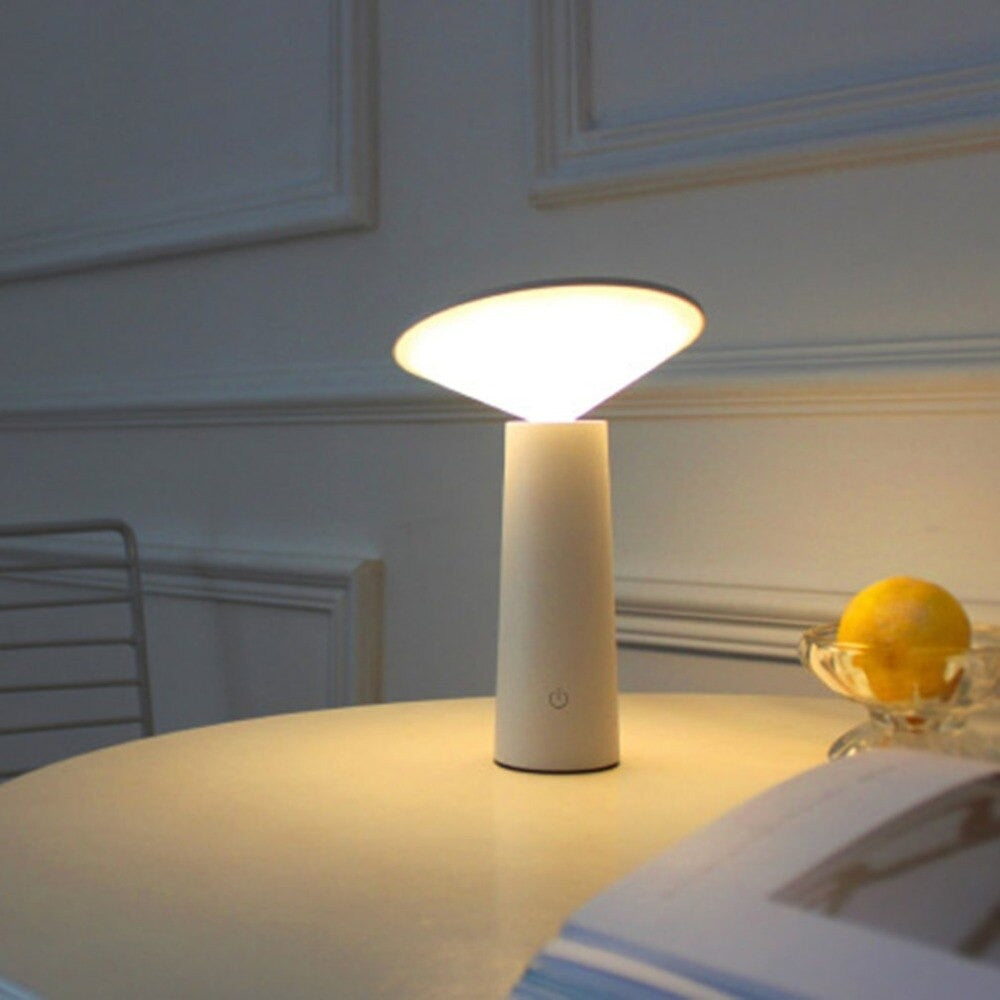 Rechargeable LED Bedside Lamp - Elegant Book Style Design