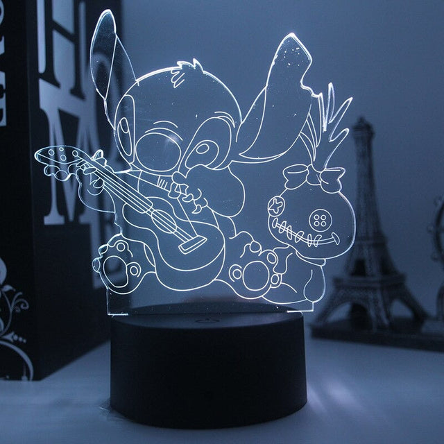 Stitch LED Bedside Lamp with 7 Color Changing Lights