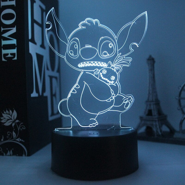 Stitch LED Bedside Lamp with 7 Color Changing Lights