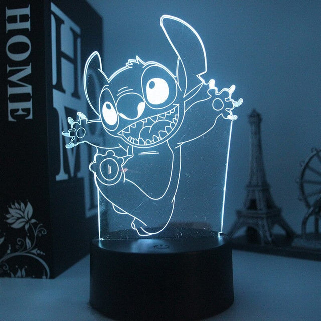 Stitch LED Bedside Lamp with 7 Color Changing Lights