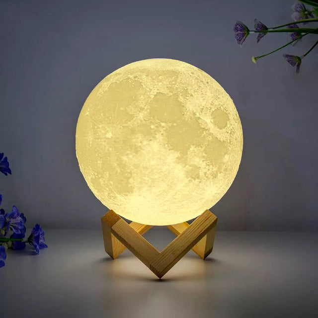 Minimalist Touch-Sensitive Moon Bedside Lamp LED Glow