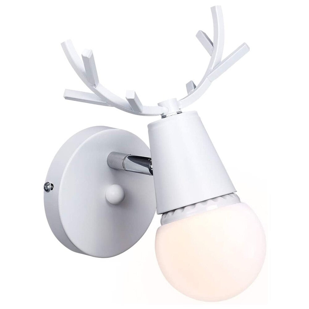 Deer Antler Wall Bedside Lamp Sconce in Nordic Style Design
