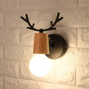 Deer Antler Wall Bedside Lamp Sconce in Nordic Style Design