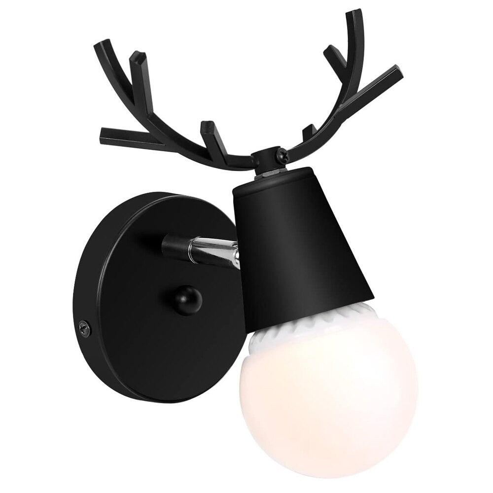 Deer Antler Wall Bedside Lamp Sconce in Nordic Style Design