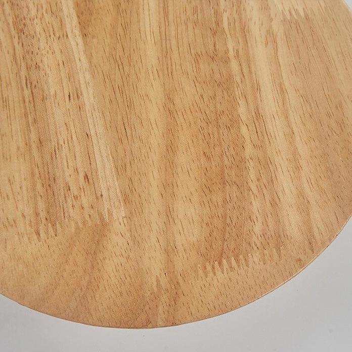Circular Wooden Wall Bedside Lamp with Minimalist Design