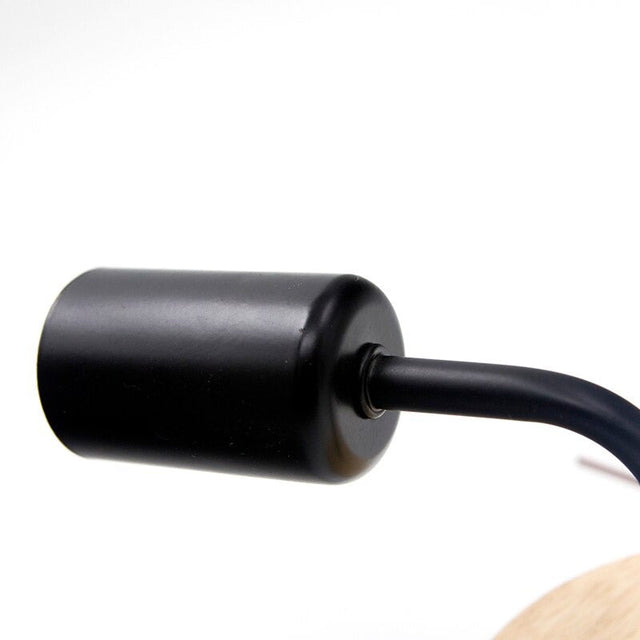 Black/White And Wooden Wall Bedside Lamp For Modern Homes