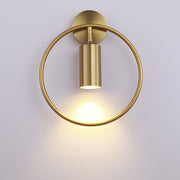 Design Circle Wall Bedside Lamp in Bronze or Black