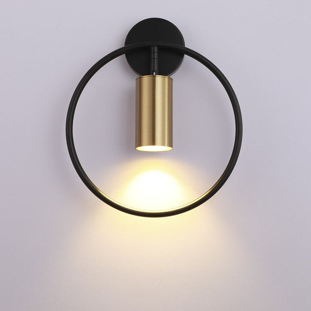 Design Circle Wall Bedside Lamp in Bronze or Black
