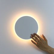 Minimalist Circular Wall Bedside Lamp with Touch Sensor