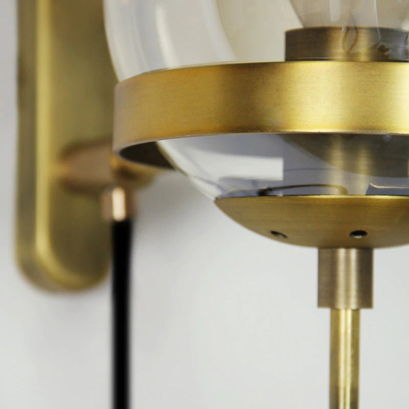 Chic Design Wall Bedside Lamp Sconce with Glass Ball Shade