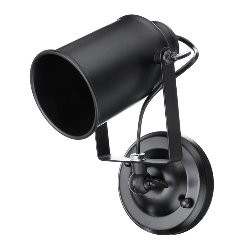 Vintage Industrial Wall Bedside Lamp with Metal Structure