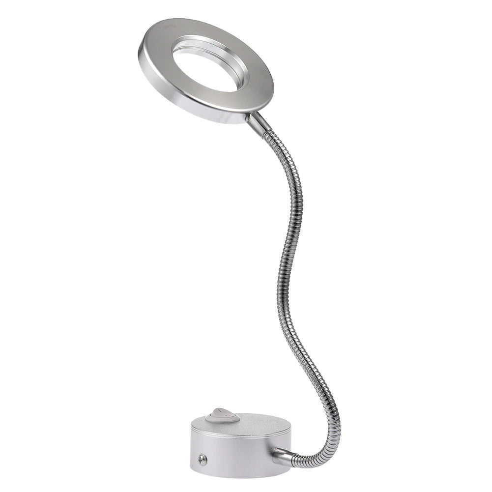 Round LED Wall Bedside Lamp with Flexible Design and Soft Light