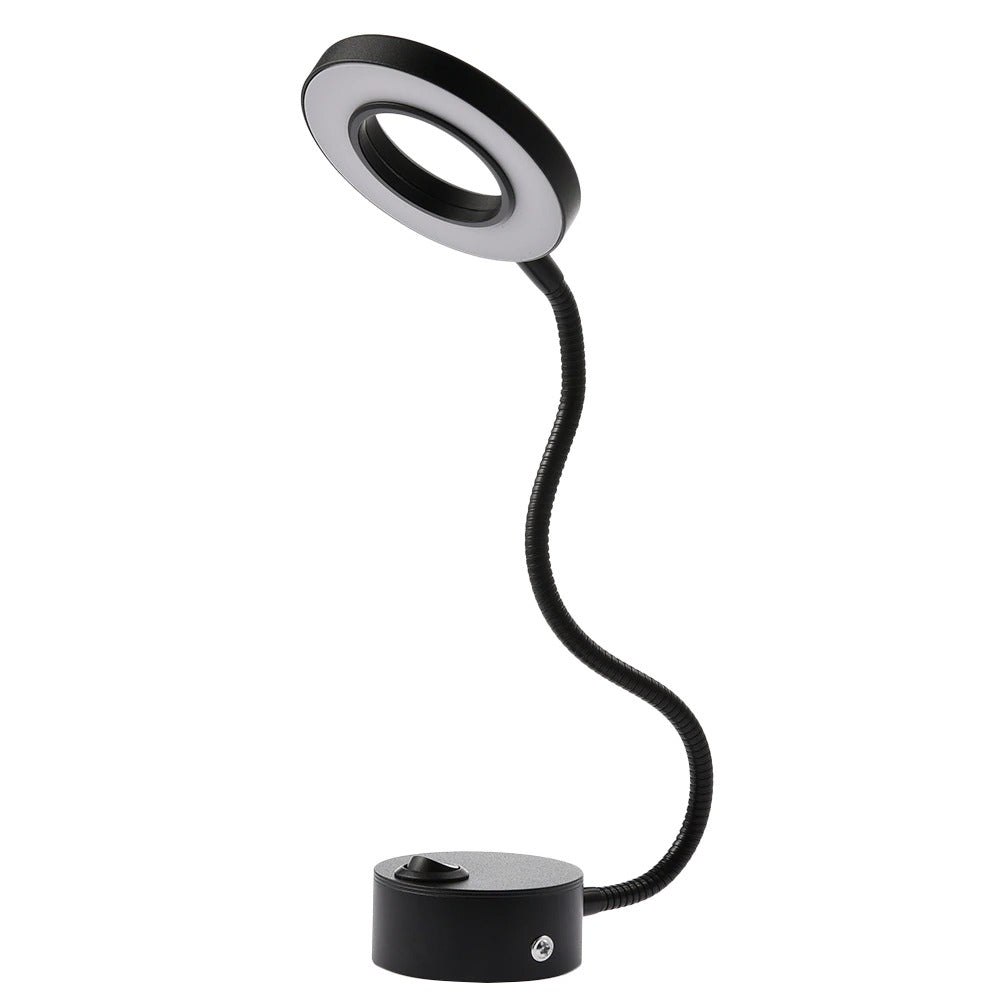 Round LED Wall Bedside Lamp with Flexible Design and Soft Light