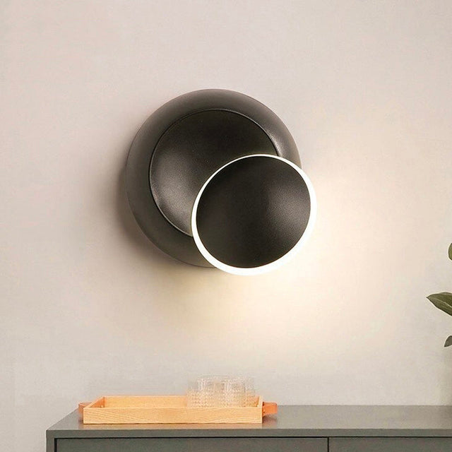 Rotating LED Wall Bedside Lamp with Retro Aluminum Design