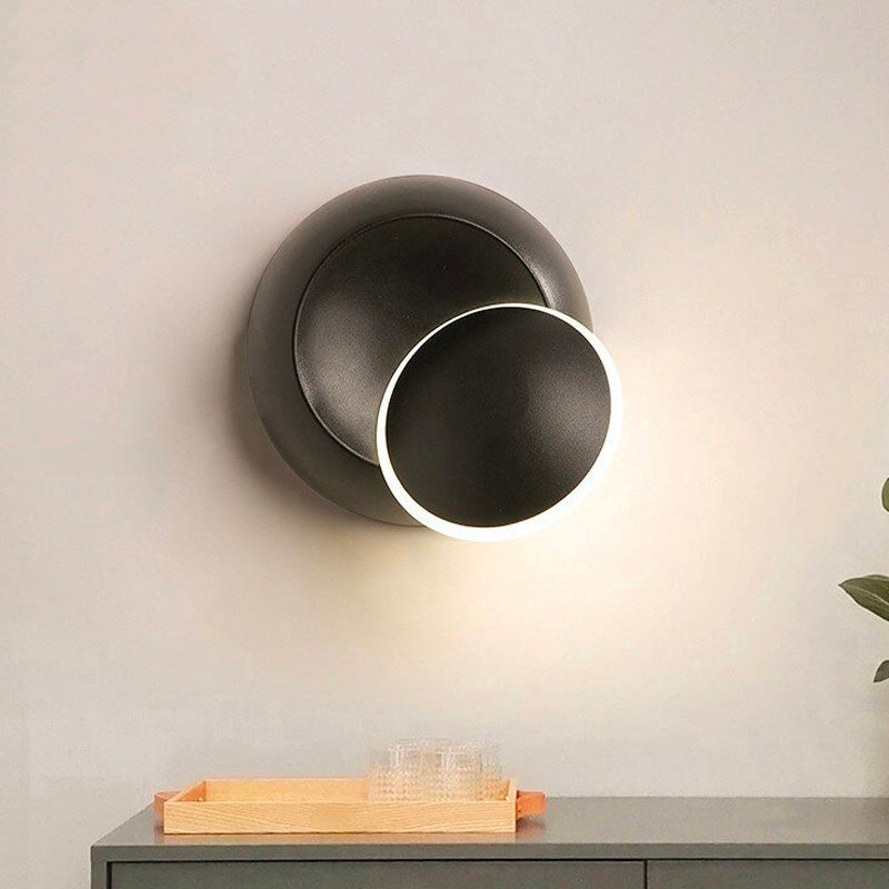 Rotating LED Wall Bedside Lamp with Retro Aluminum Design