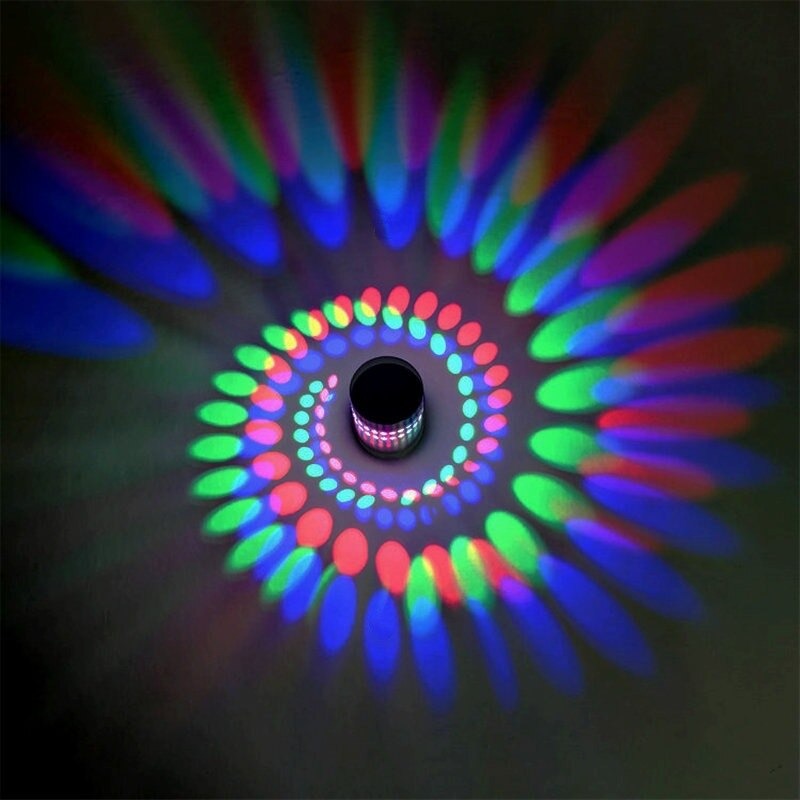 Minimalist Spiral Wall Bedside Lamp with LED Touch Control