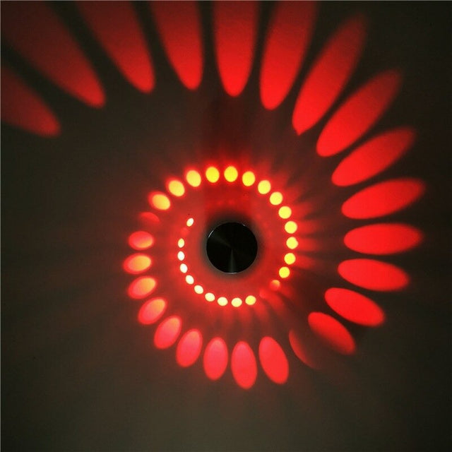 Minimalist Spiral Wall Bedside Lamp with LED Touch Control